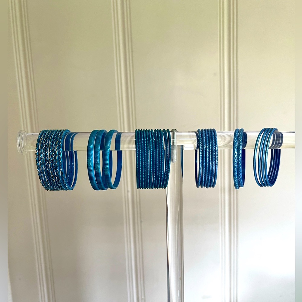 Kids Indian Blue Bangle Set 2-¼ inches